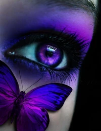 butterfly, eye, face, magic wallpaper