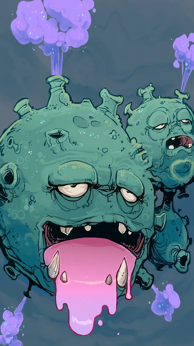 Bummerdude Brillant Weezing : Duo Toxique avec une Touche