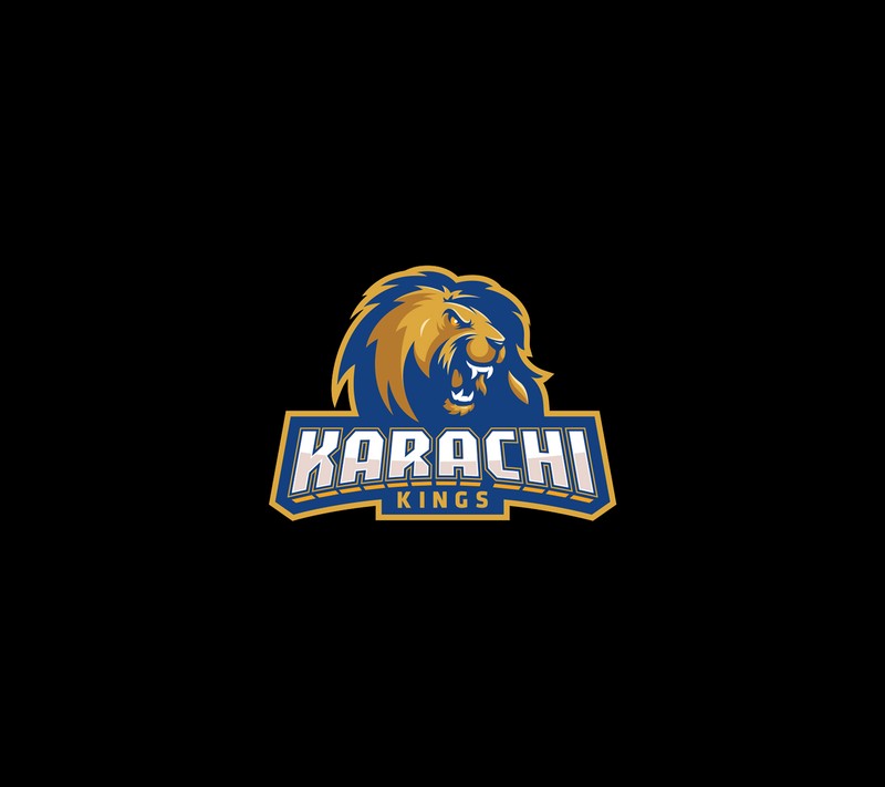 Близкий план логотипа на черном фоне (karachi kings psl, karachikings, кхайкингс, кк, kk)