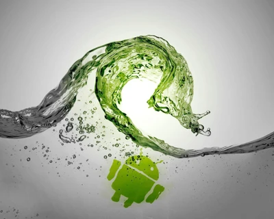 android, vert, téléphone