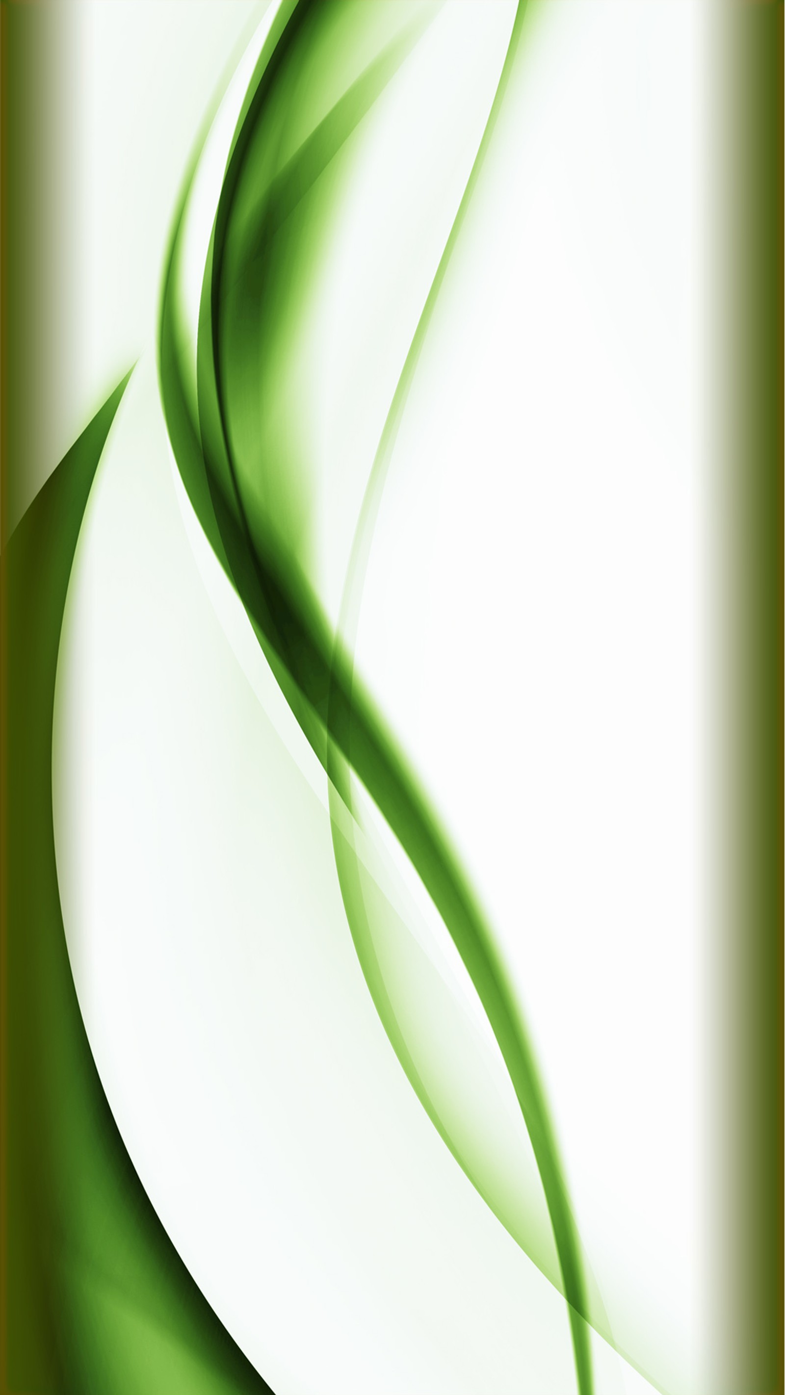 There is a green and white abstract background with a curved design (abstract, green)