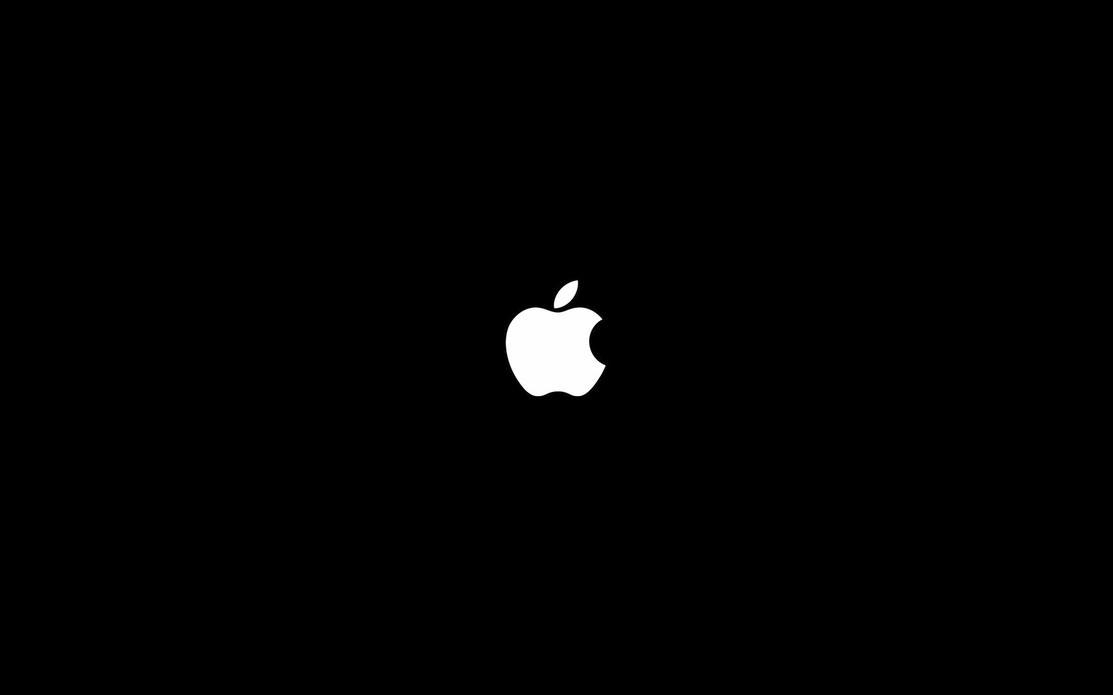 Logo de apple sobre un fondo negro (manzana, negro, logotipo)