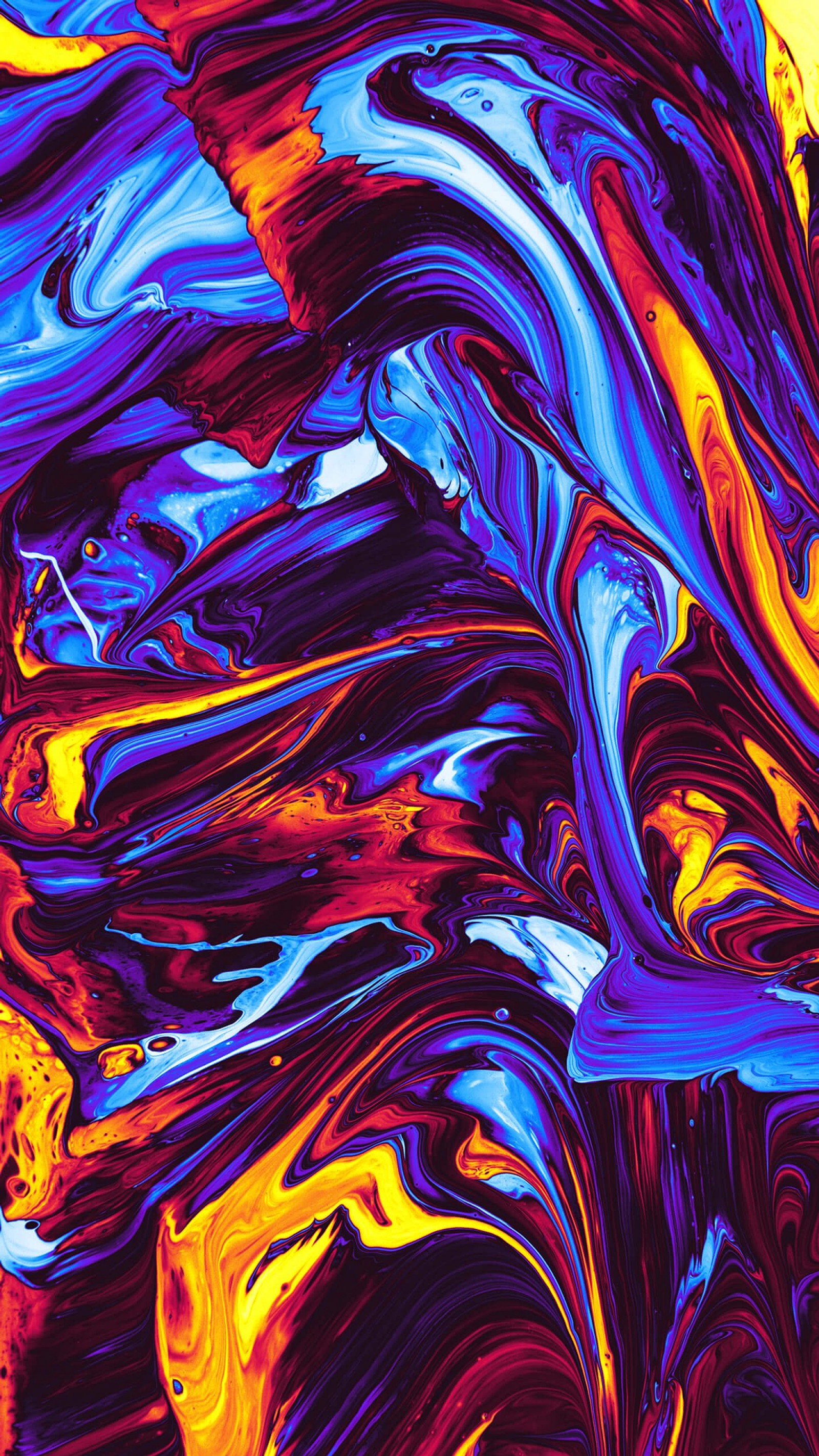 A close up of a colorful painting of a wave of liquid (design, abstract art, art, modern art, colorfulness)