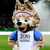 2018 world cup, mascot, fur, snout, canidae