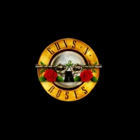 Guns N' Roses : Émblème de la tournée "Pas dans cette vie" avec design de roses et d'horloge