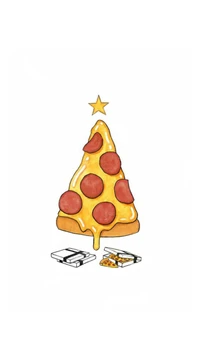 weihnachten, pizza