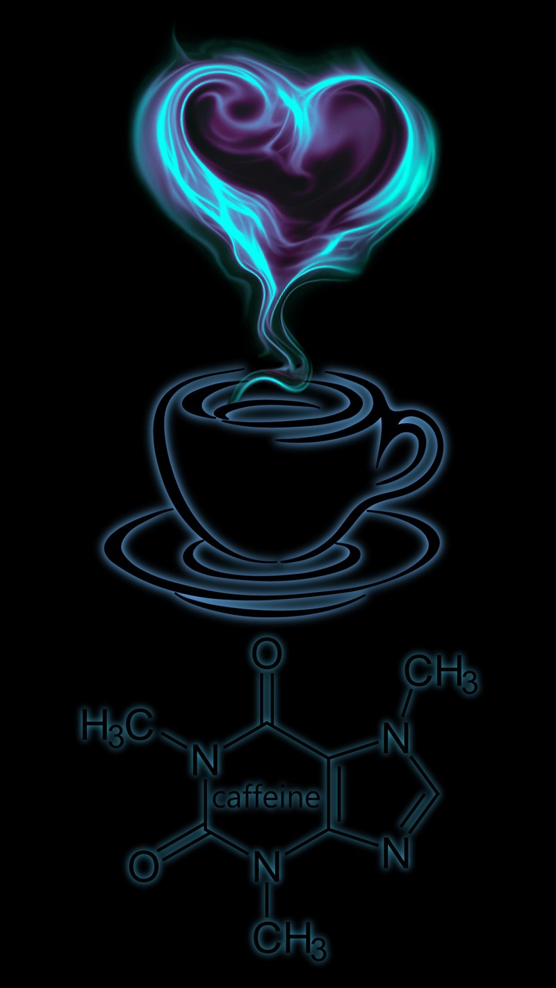 Близкий план чашки кофе с сердцем на ней (кафе, cafeine, кофеин, сердце, кофе)