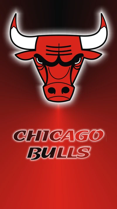 Chicago Bulls-Logo auf einem Farbverlauf-Hintergrund