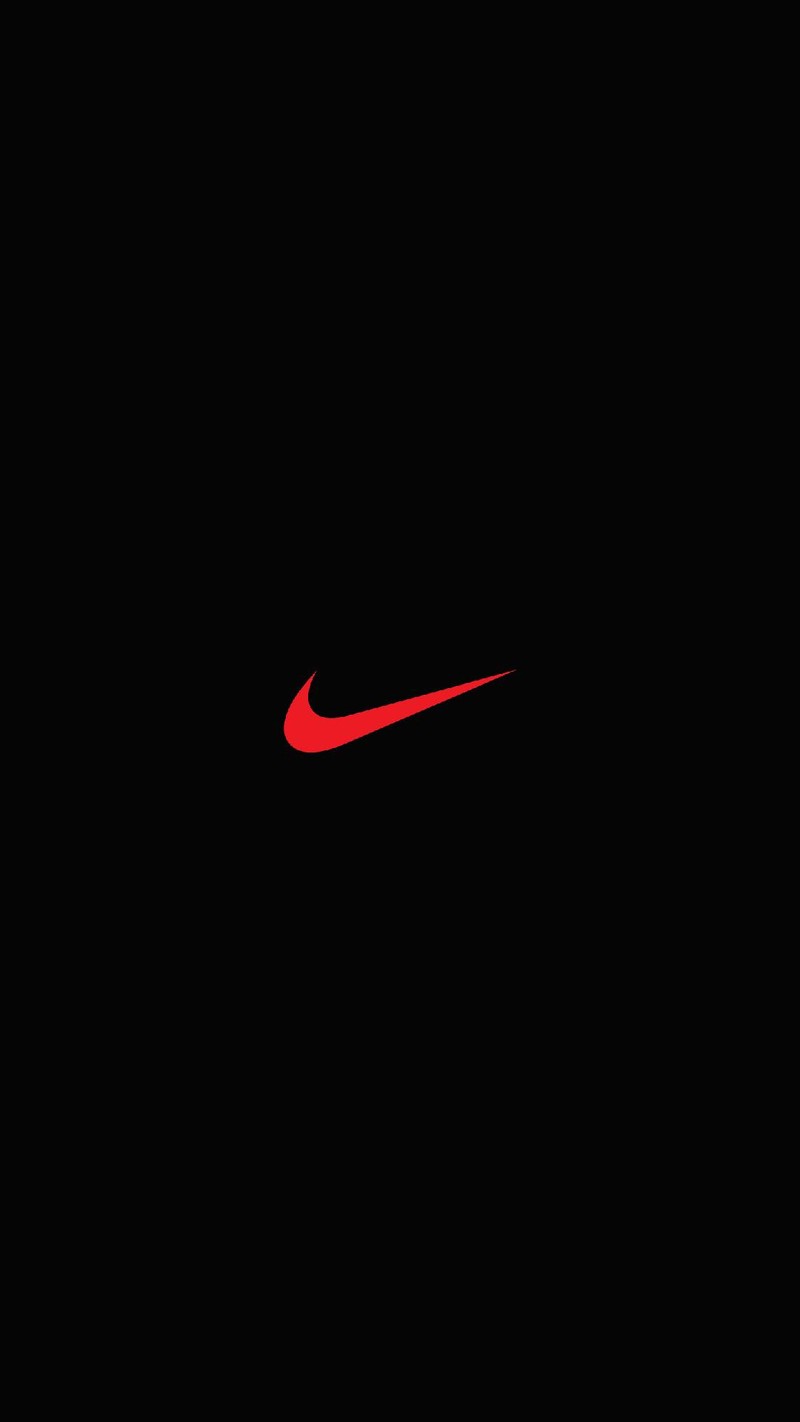 Логотип nike на черном фоне (край, логотип)