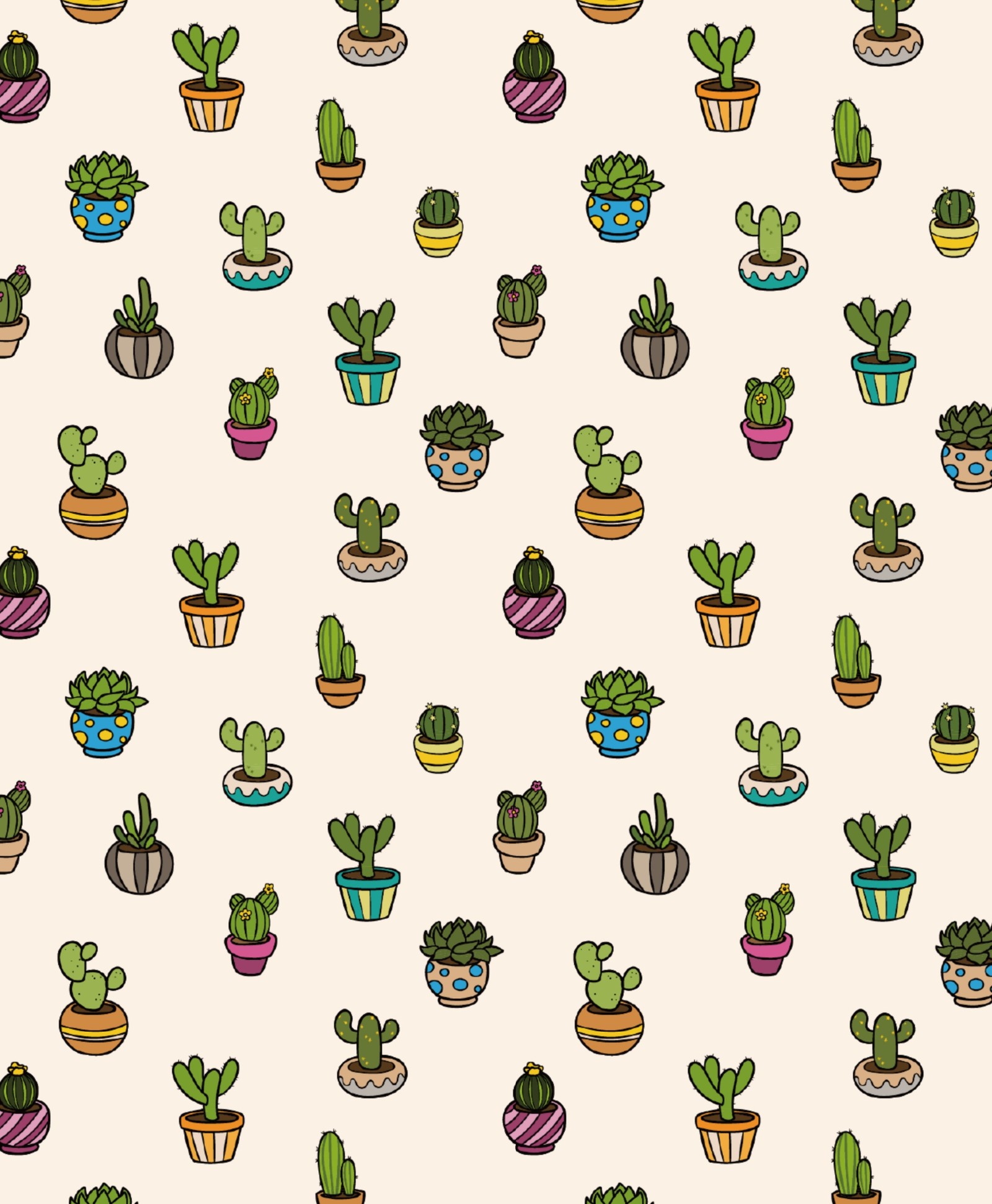 A close up of a pattern of cactus plants on a white background (cactus, desierto, patrones, plantas, verde)