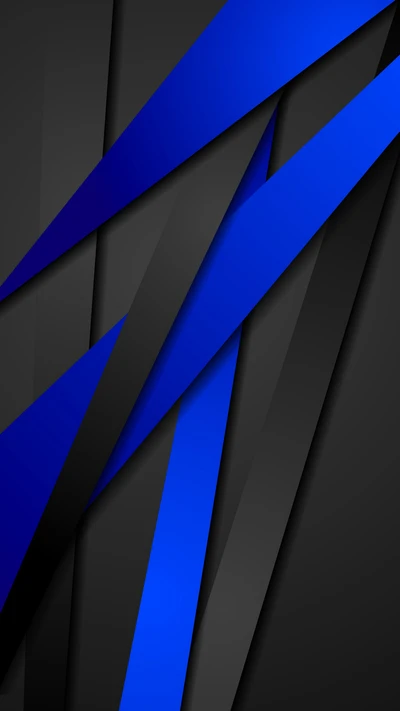 1080p, abstrait, android, noir, bleu