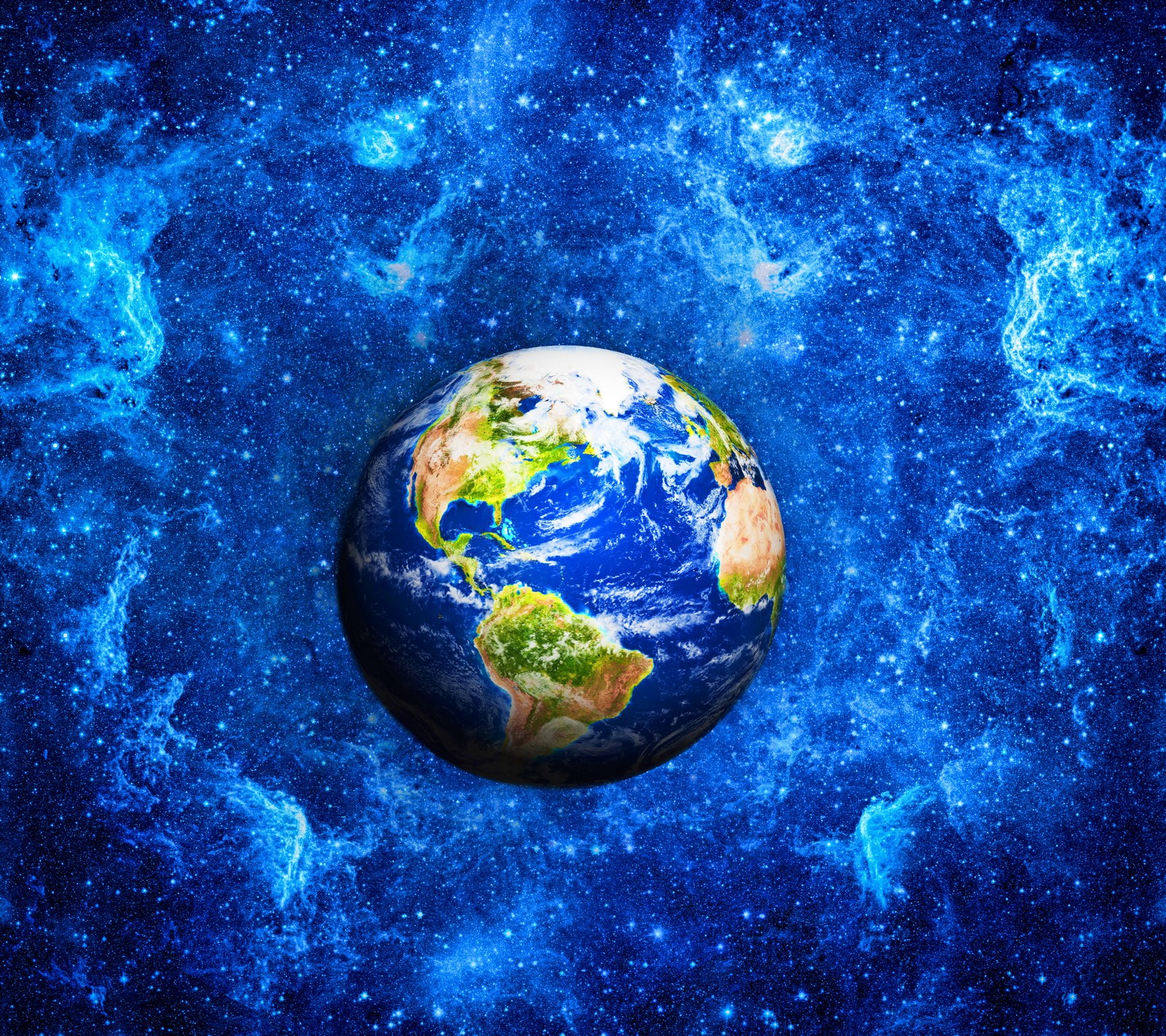 Nahaufnahme eines planeten mit einem blauen hintergrund und sternen (abstrakt, erde, natur, weltraum, planet)