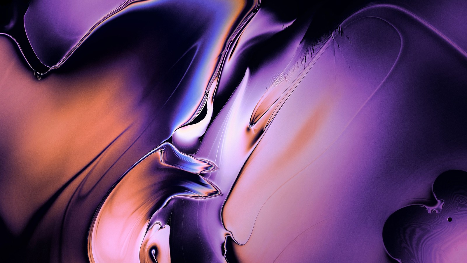 Uma pintura abstrata de um fundo roxo e preto com um redemoinho (apple macbook pro, imac pro, macbook air, maçãs, água)