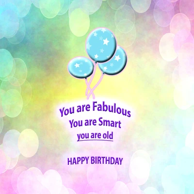 Fabulous and Funny Birthday Wishes with Pastel Balloons