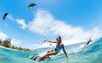 Aventura de Kitesurf nas Ondas do Caribe