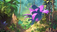 Enchanting Fantasy Forest with Vibrant Flora