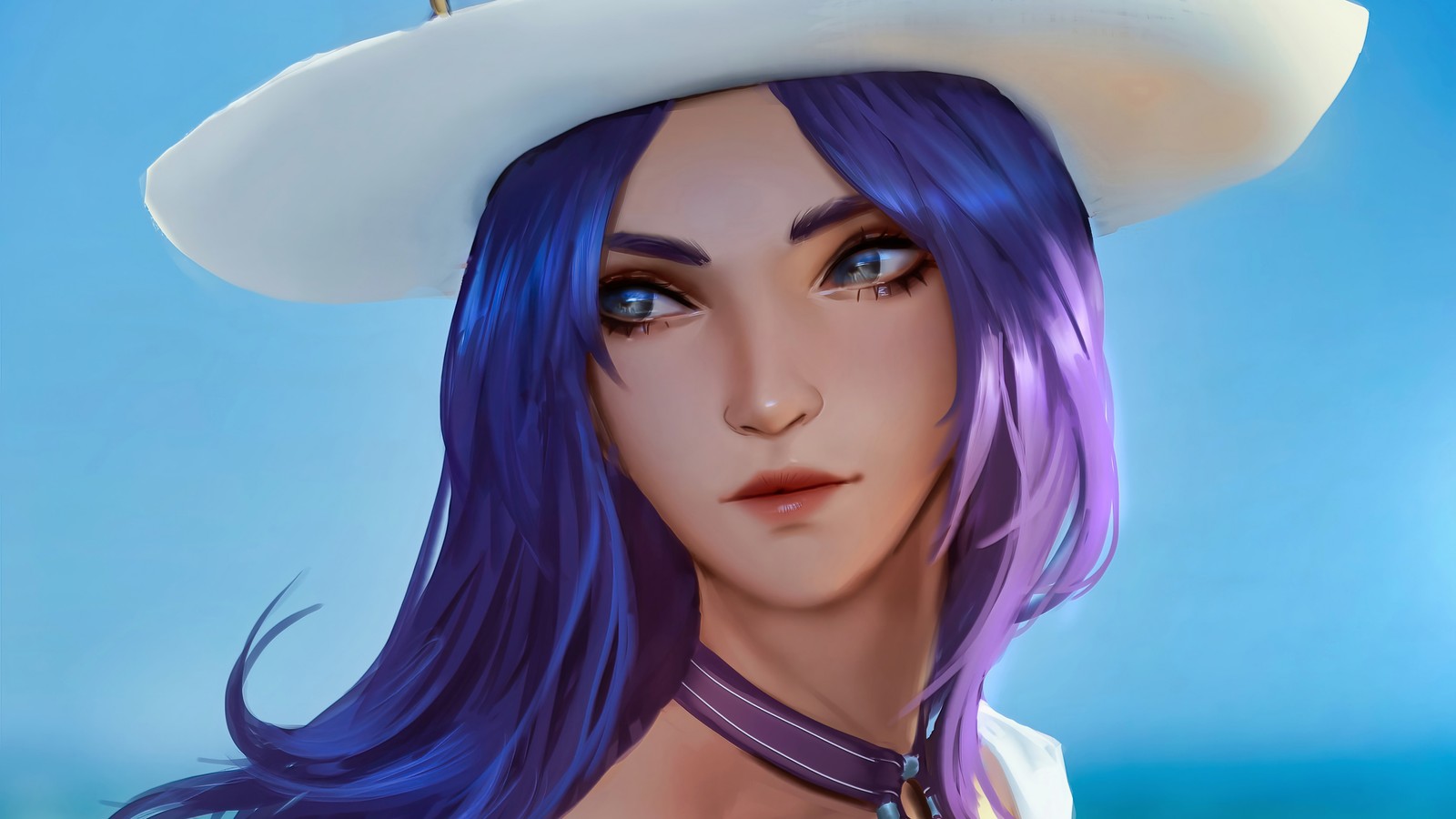 Скачать обои caitlyn, вечеринка у бассейна, lol, league of legends, видеоигра