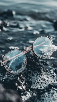 Reflections of Nature: Sunglasses by the Shore