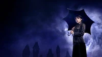 Jenna Ortega as Wednesday Addams: Embracing the Dark in a Haunting Atmosphere