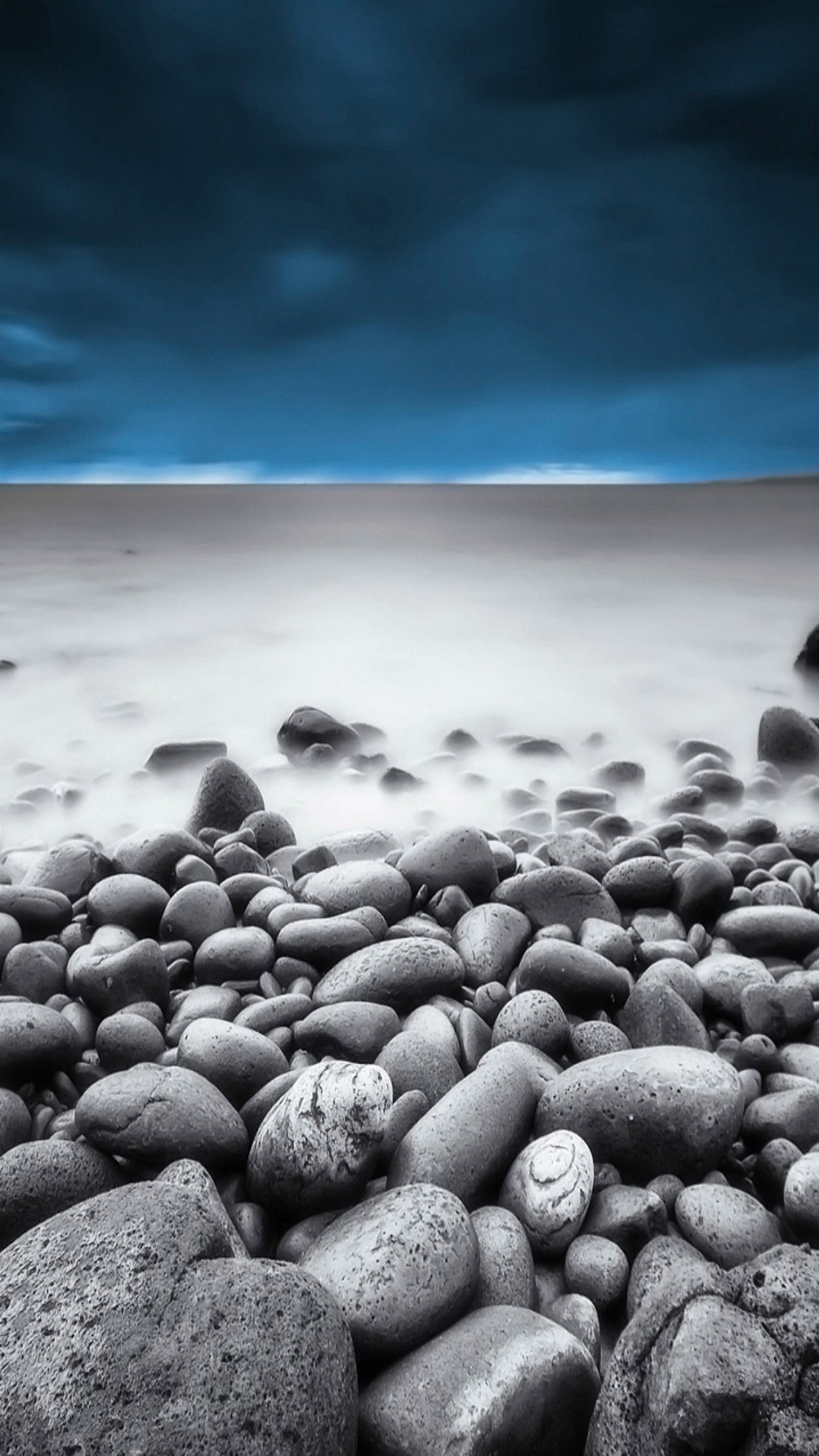 Lade kieselstein, natur, fels, küste, meer Hintergrund herunter