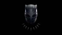 black panther, 5k, black background, marvel superheroes, amoled wallpaper