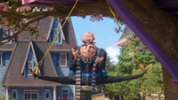 Felonius Gru and Gru Jr. Enjoying a Playful Moment on a Swing