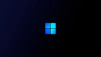 Windows 11-Logo auf dunklem Hintergrund