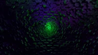 Razer-Inspired Hexagonal Technology Design on Dark Background