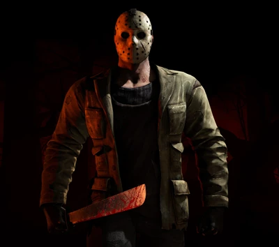 Jason Voorhees pronto para a batalha no confronto Mortal Kombat