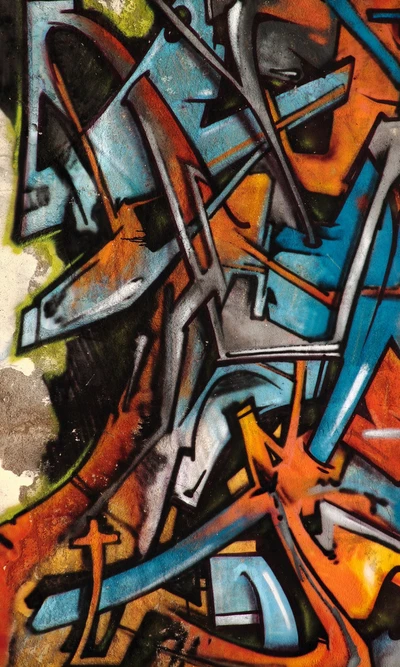 abstrato, cores, grafite, urbano