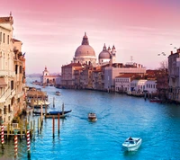 Serene Venetian Canal at Sunset