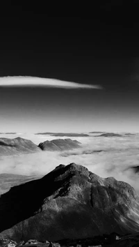 nuages, randonnée, montagnes, nature, norvège