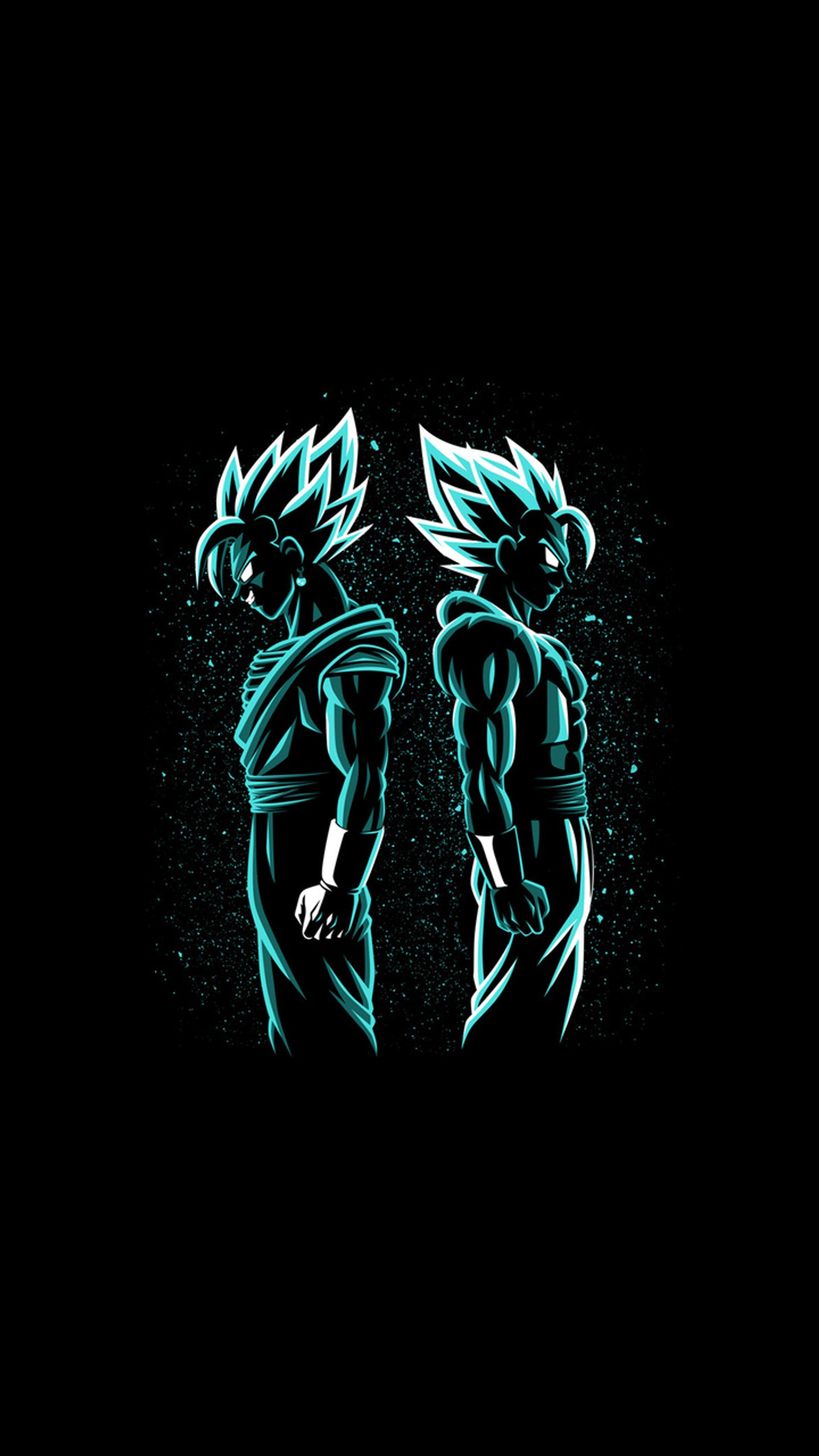 Baixar papel de parede amoled, anime, gogeta, minimalista, vegetto