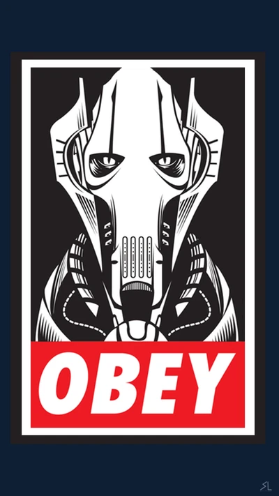 Obey the Iconic Droid: A Bold Tribute to Sci-Fi Legends