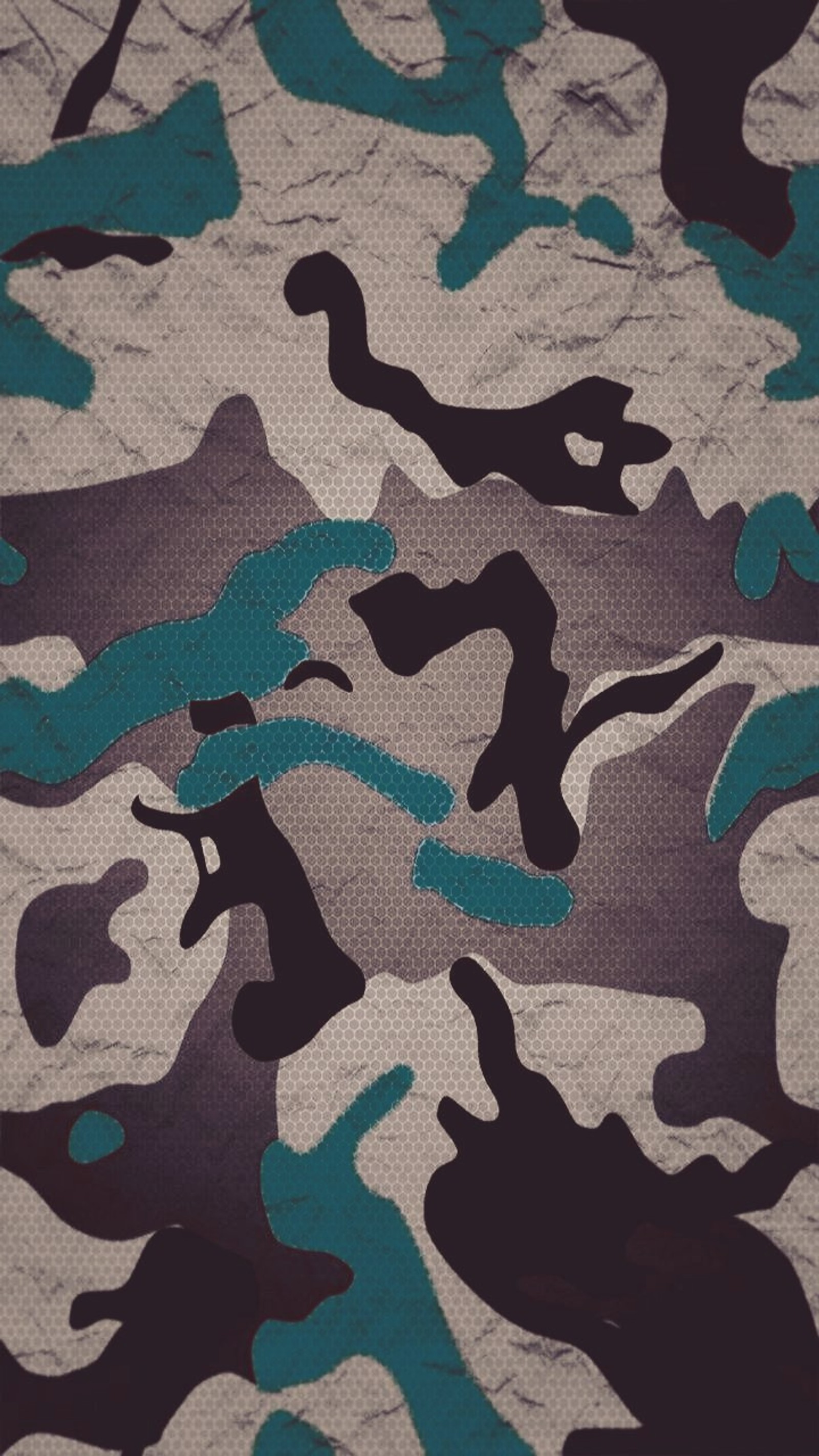 Camouflage print fabric with a blue and black design (camo, camouflage, modern camo)