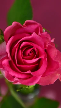 new, pink rose