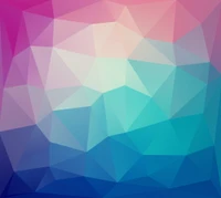 Geometric Abstract in Gradient Shades of Pink and Blue