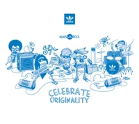 Celebrate Originality: A Playful Illustration of Music and Style by Adidas