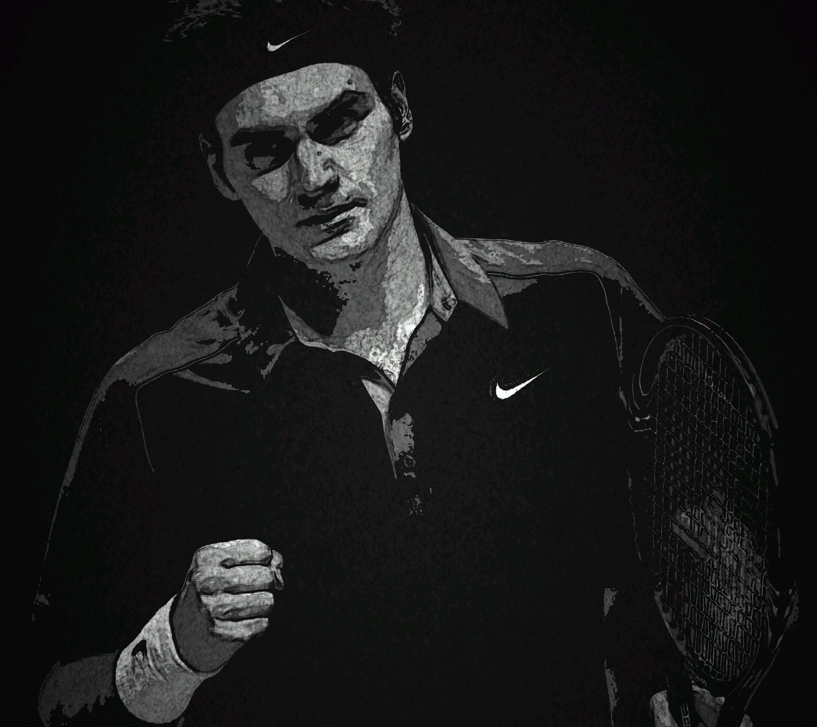 Скачать обои легенда, magic shot, nike, роджер федерер, roger federer