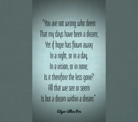 dream, poe, quote