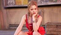 Park Jiwon do Everglow em uma pose marcante para 'La Di Da