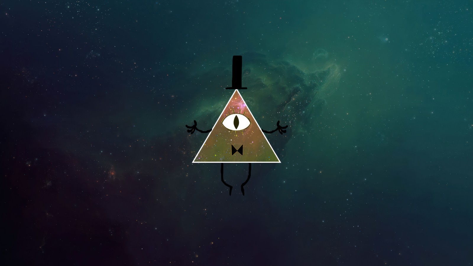 Um close de um triângulo com um triângulo em cima (gravity falls, série de televisão, desenho animado, bill cipher)