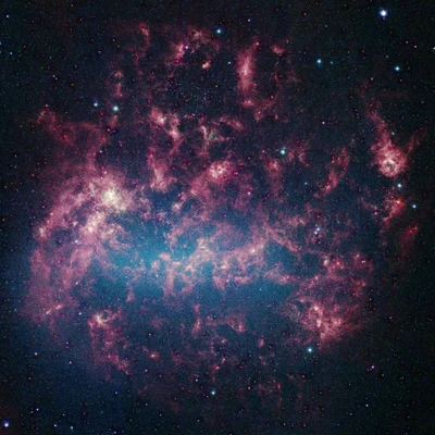 Large Magellanic Cloud: A Stunning Nebula Captured by Spitzer Space Telescope.