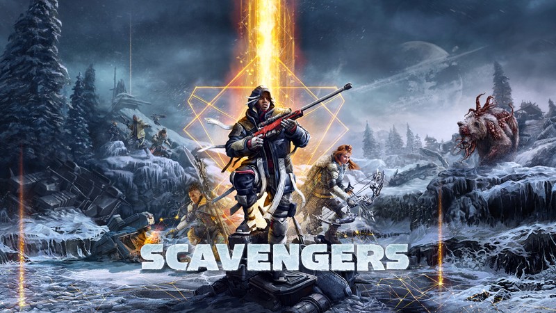 Обложка новой игры "scavengers" (мародеры, видеоигра, ключевое искусство)