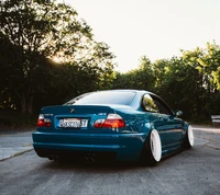 blue, bmw, car