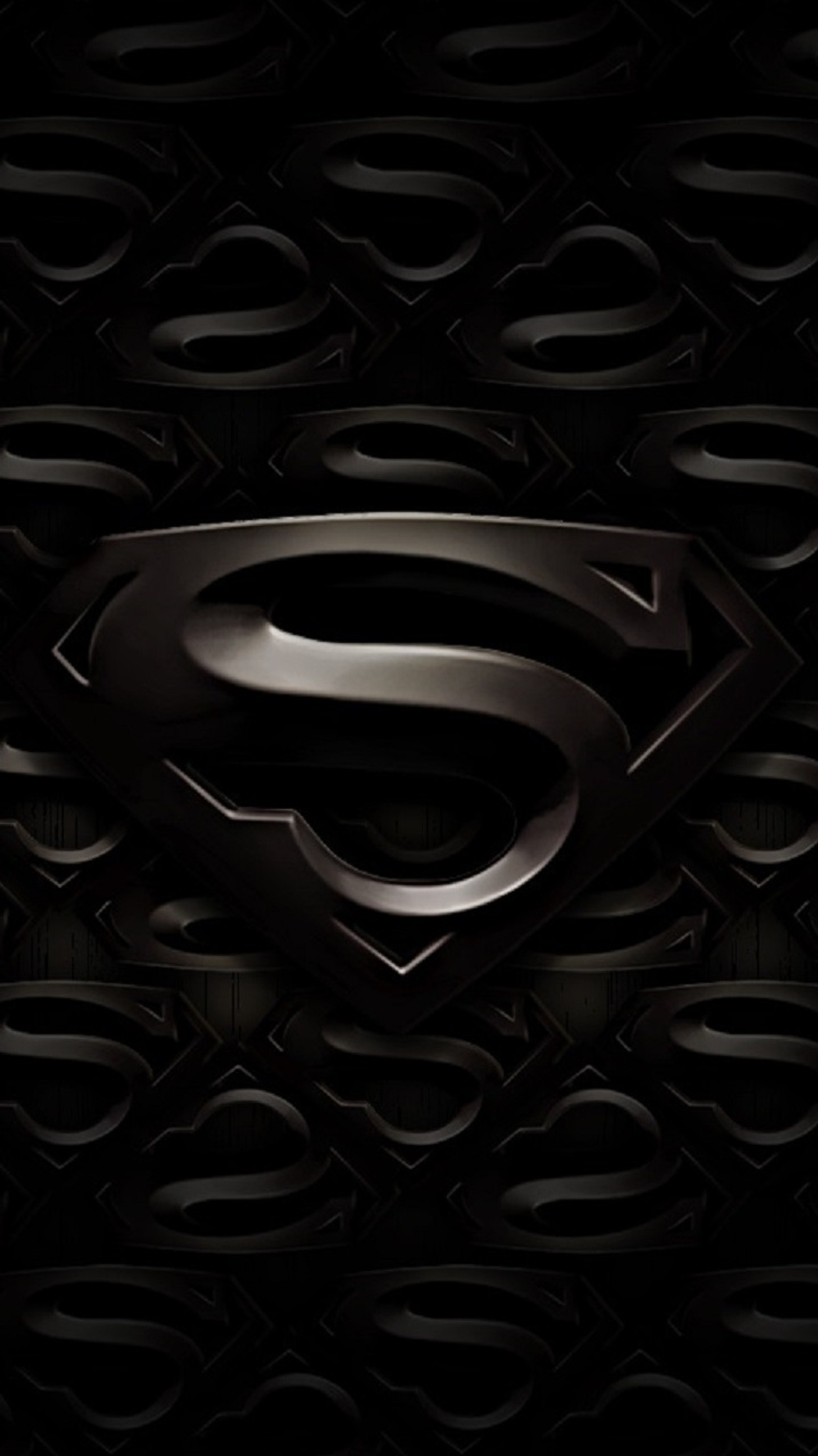 Eine nahaufnahme des superman-logos auf schwarzem hintergrund (logo, stahl, superman)