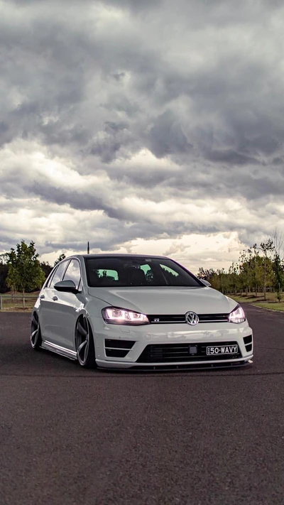 golfe, vw, carro, veículo, ajuste