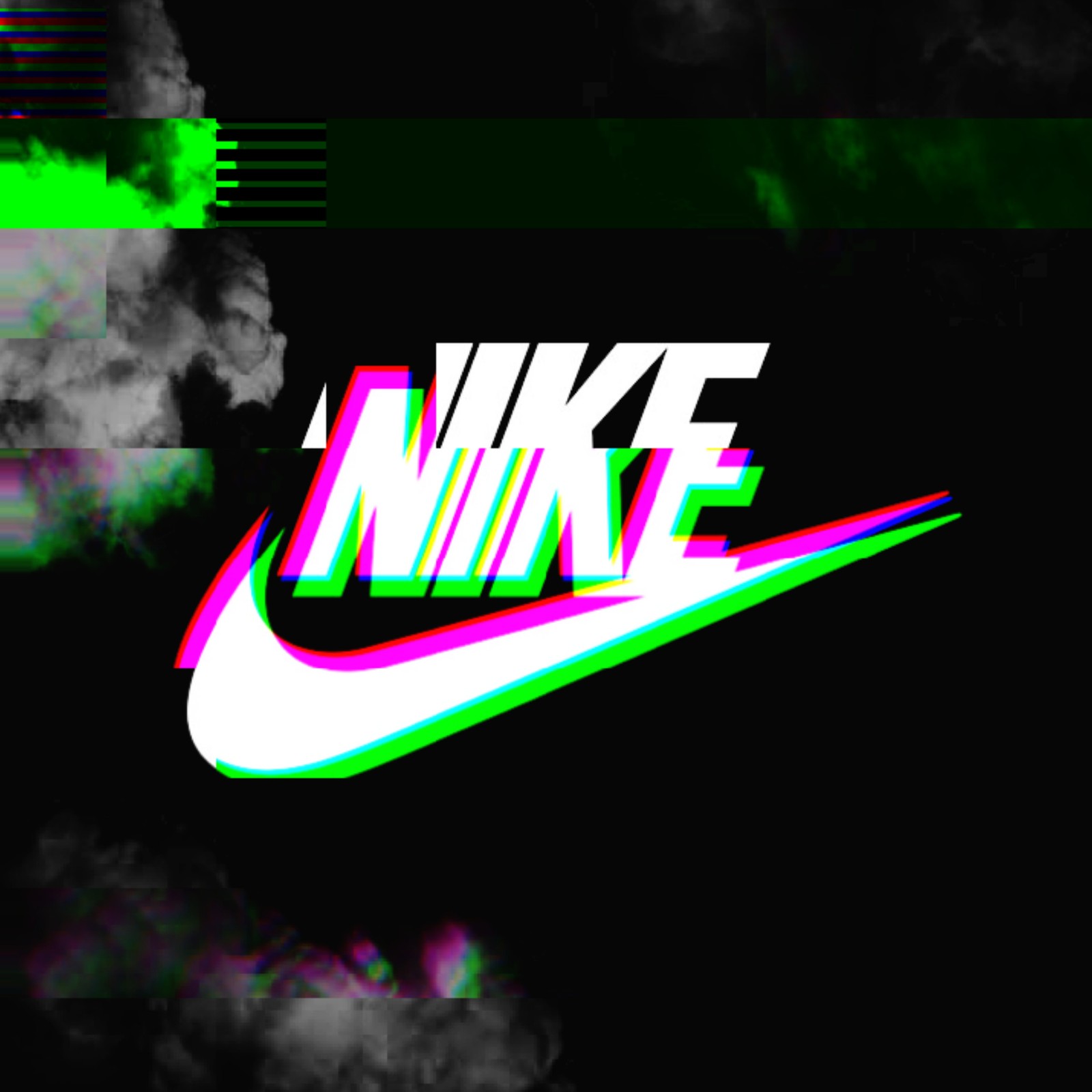 Скачать обои сбой, nike