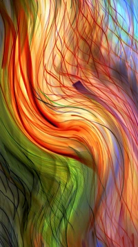 Vibrant Abstract Flow of Color and Light