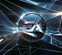 cristal, ea, electronic arts, vidrio, logotipo